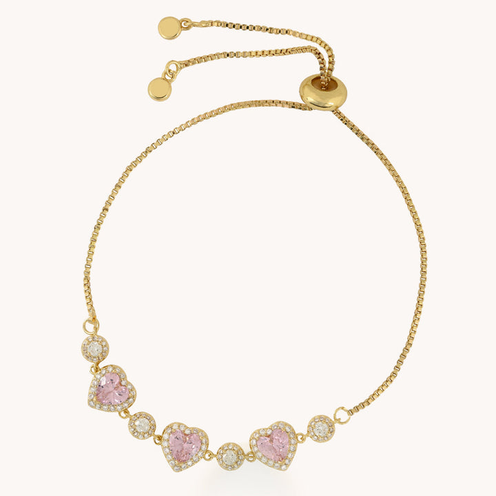 PULSERA PINK HEARTSTONE - 7542